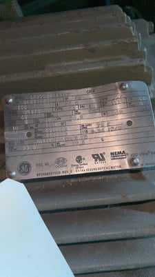 40 HP 3570 RPM General Electric, Frame 324TS, TEFC, 460 Volts - Image 2