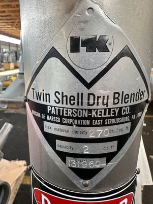 2 cu.ft. Patterson, 316 Stainless Steel twin shell V-blender with intensifier bar, serial #131950 - Image 2