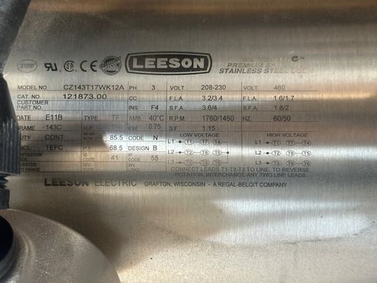 2 cu.ft. Patterson, 316 Stainless Steel twin shell V-blender with intensifier bar, serial #131950 - Image 9