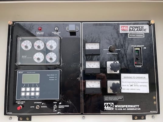 62 KW Multiquip #DCA70SSIU4F, trailer mounted, Tier 4F, 120/240/208/277/480 Volts, 13798 hours, 2015, on - Image 3