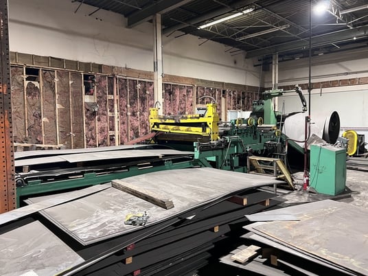 72" x 14 gauge Iowa / Egan, slear line, 72" outside dimension, 20000 lb., 5" diameter rolls, (7) roll - Image 1