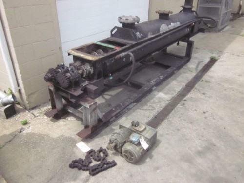 7" x 10' Metso #S0712-4, holoflite double screw dryer, jacketed flights, cored shafts, rotary unions - Image 2