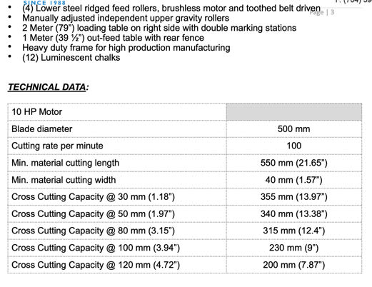 Stromab #WS1, Optimizing Cut Off Saw, Thru feed system, 2018 - Image 6