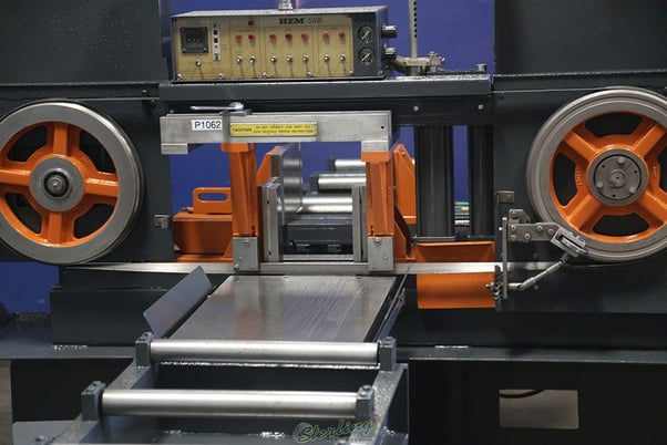 12.75" x 11" Hem #H100A, automatic horizontal band saw, 24" bar feed stroke, 60-300 FPM, front conveyor - Image 5