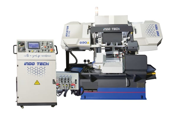 12.5" x 12.5" Indotech #Aviator-DC12NC, horizontal dual column programmable bandsaw, 1.25"blade, 4 HP, 2024 - Image 1