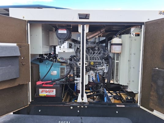 40 KW Multiquip #DCA45SSIU4F, trailer mounted, Tier 3, 120/240/208/277/480 Volts, 11116 hours, 2014, $25k - Image 3