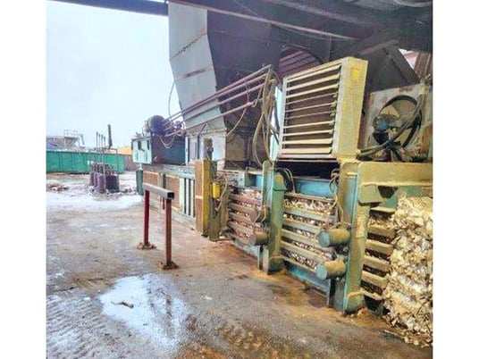 Harris / Selco #HLO-8112-AR-200, auto-tie horizontal baler, 100 HP, 12" cylinder, 80" hopper, 1999 - Image 1
