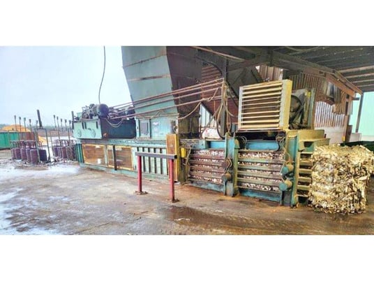 Harris / Selco #HLO-8112-AR-200, auto-tie horizontal baler, 100 HP, 12" cylinder, 80" hopper, 1999 - Image 2