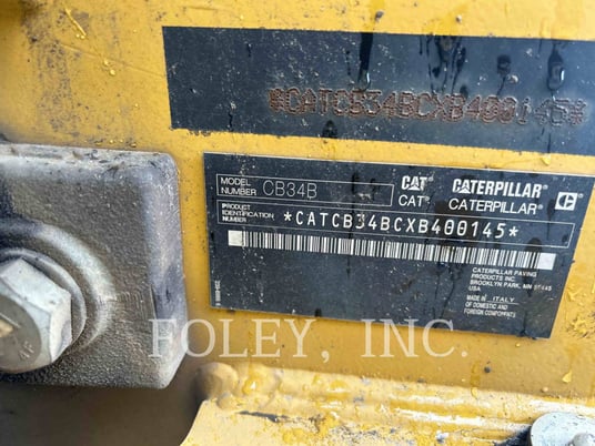 Caterpillar CB34B, Twin Drum Roller, 2806 hours, S/N: XB400145, 2016 - Image 6