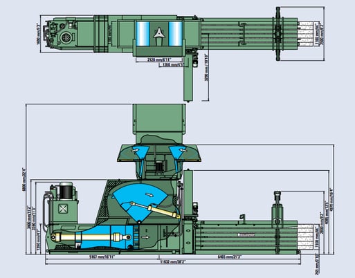 Bollegraaf #HBC110, 72" horizontal automatic tie baler, 1600 x 1100mm hopper, 1993 - Image 1