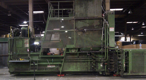 Bollegraaf #HBC110, 72" horizontal automatic tie baler, 1600 x 1100mm hopper, 1993 - Image 2