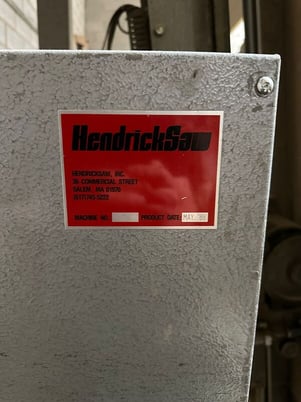 Hendrick #1306, vertical panel saw, 9' cut height capacity, 1988 - Image 5