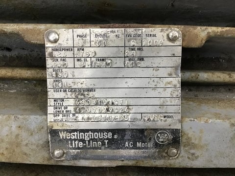 125 HP 1800 RPM Westinghouse TAFG, Frame 444T, TEFC, 4P, electrically OK, 460 Volts - Image 2