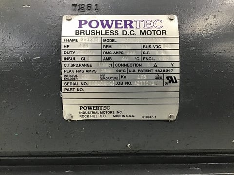 125 HP 1750 RPM Powertec A28CXJ100070000, Frame 2812TZ, TEFC, 640 VA - Image 2