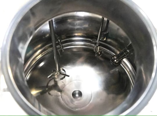 100 gallon DCI, sanitary Stainless Steel jacketed reactor w/ mixer, 125 psi @ 400&deg;F - Image 2