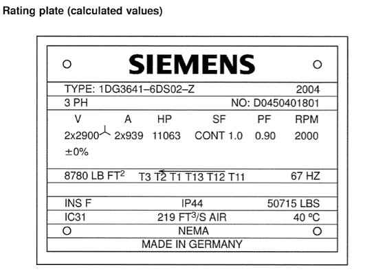 11060 HP 1800 RPM Siemens brushless exciter - Image 3