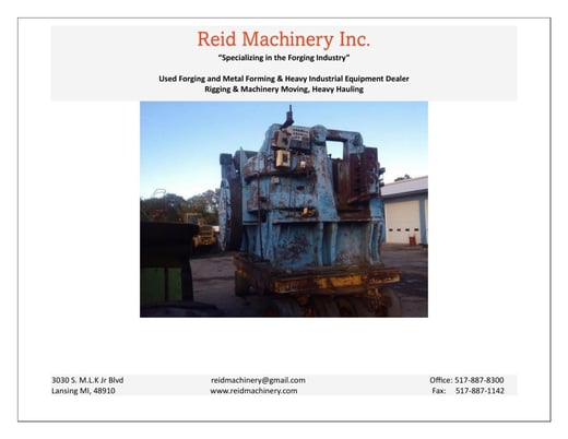 5" National upsetter press 1100 upset550 grip, Stroke: 15"-381mm - Image 2