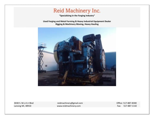 5" National upsetter press 1100 upset550 grip, Stroke: 15"-381mm - Image 3