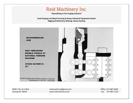 10" National Upsetter Heavy Duty Forging Machine, double toggle, 30" stroke, 300 HP - Image 6