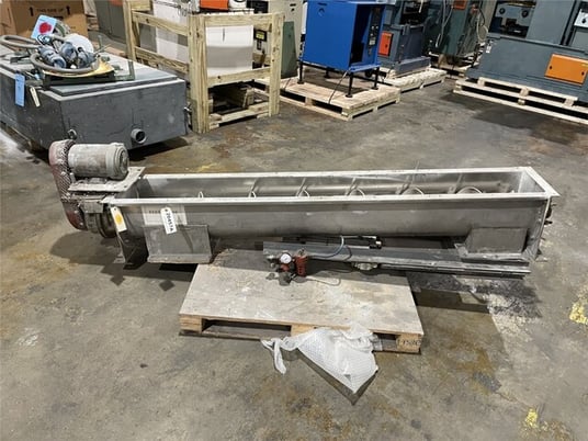 9" diameter x 6.8' long, Olmarc Packaging screw/auger conveyor, serial #3388 - Image 1
