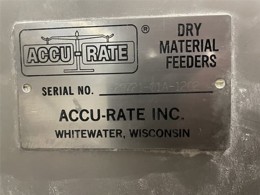 Accu-Rate, dry material feeder, 6" dia. auger, serial #29721-01A-1202 - Image 1