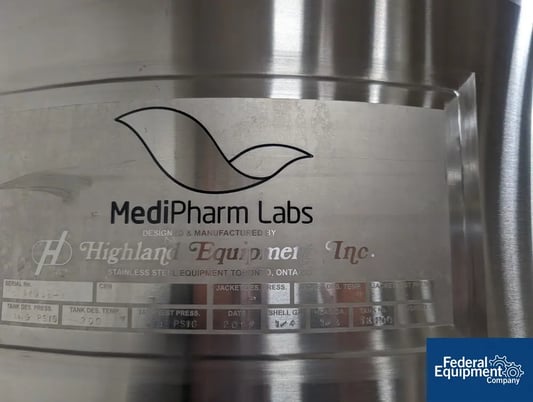 63.4 gallon Highland Stainless Steel Jacketed Tank, 240 Liter, 24" diameter x 30" straight side, dished - Image 2