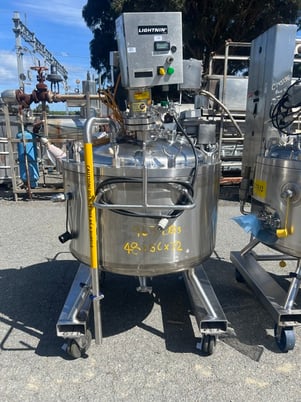 65 gallon Northland Stainless, inconel reactor, jacketed, agitated, 45/125 psi, 2003 - Image 10