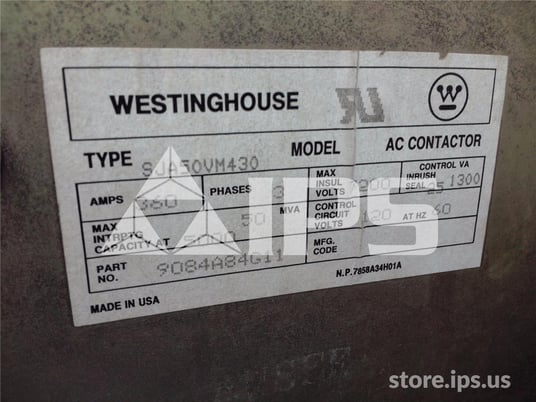360 Amps WH Sja Vacuum Contactor 50mv Amps 5 KV 120 Volts AC Control, 9084a84g11 - Image 5