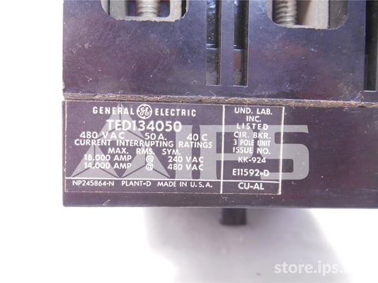 GE E150 Line Ted Mccb 50a, 14ka, 3 Pole - Image 2