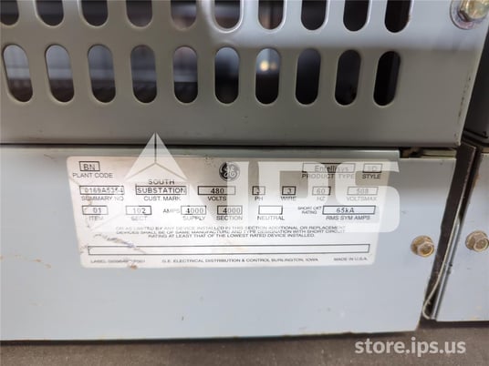 4000 Amps GE Entellisys Indoor Switchgear - Image 2