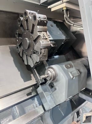 Samsung #SL-40/1500, CNC lathe, 26.8" swing, 18" chuck, 3-jaw, 4.6" bar, 60.2" centers, A2-11, 1800 RPM, 30 - Image 5