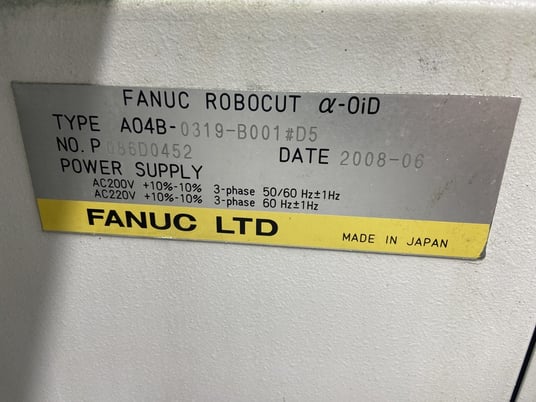 Fanuc #Robocut-a-OIE, wire Electrical Discharge Machine, 14.6" X, 10.6" Y, 10" Z, 9.84" submerged depth, 2008 - Image 8