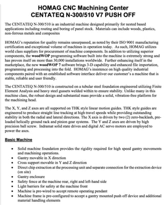 Homag #Centateq-N-300, CNC Router, 5x10 Table, Offload conveyor, 2020 - Image 9