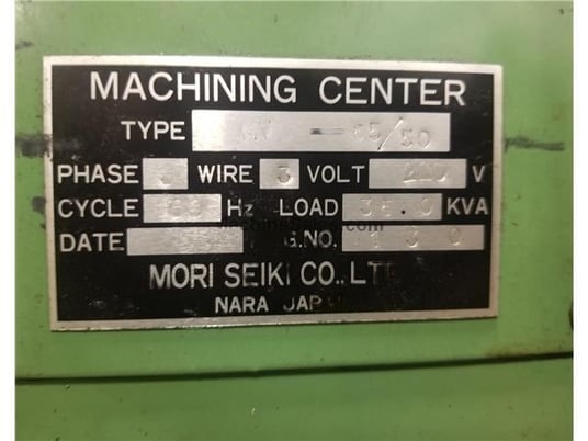 Mori Seiki #MV-65/50, CNC vertical machining center, 30 automatic