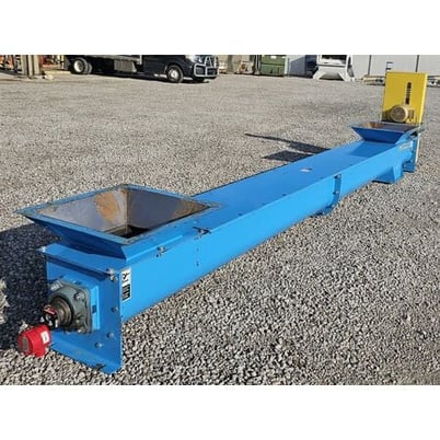 12" diameter x 14' long, Orthman, industrial screw auger conveyor, 13" x 13" flanged discharge - Image 4