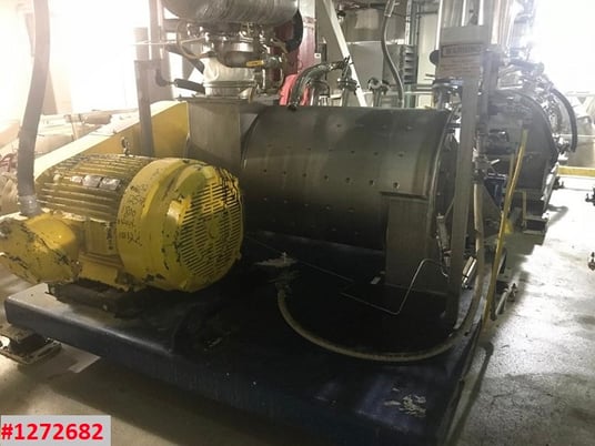 Hosokowa-Bepex #TJS-30-60 Turbulizer, Hi intensity continuous mixer, 316 Stainless Steel, jacketed, 30" dia. - Image 1