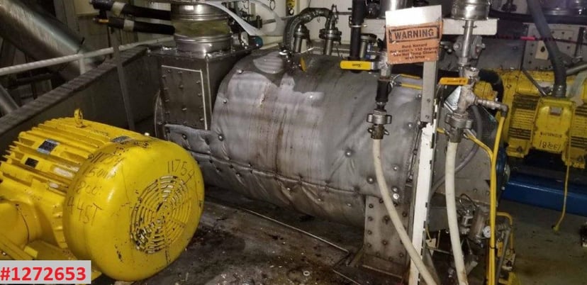 Hosokowa-Bepex #TJS-30-60 Turbulizer, Hi intensity continuous mixer, 316 Stainless Steel, jacketed, 30" dia. - Image 3