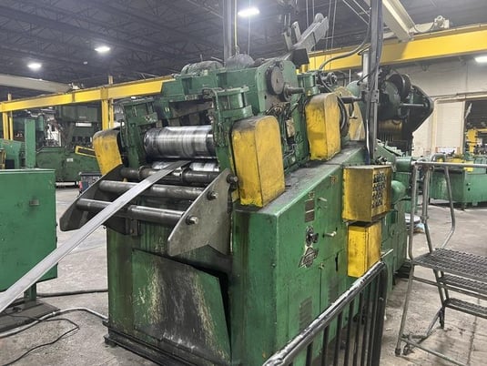 25000 lb. Coil Cradle Straightener, 24" x .250" stock, 72" outside dimension, 5-roll straightener, hold down - Image 3