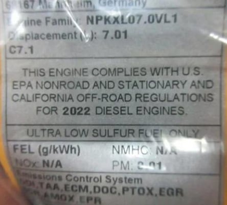 202 HP Caterpillar #C7.1, Engine Assembly, new - Image 4