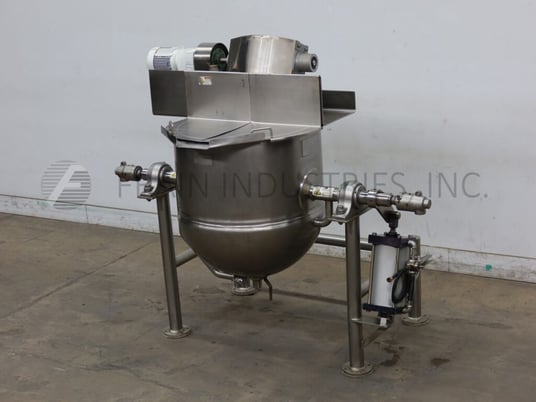 100 gallon Lee #100CHD9MSI, 316 Stainless Steel, slanted double motion scrape surface agitation, half - Image 5