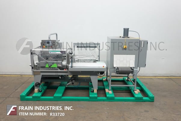 Texwrap #ST3322R, automatic l-bar sealer & shrin, MicroLogix 1400 with swing arm touch pad and E-Stop - Image 1