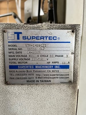 12" x 24" Supertec #STP-1428CII, serial #06039 - Image 2