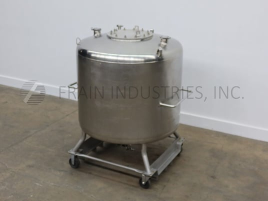 300 gallon Mueller, 316 Stainless Steel, internal pressure / vacuum tank, 46" dia x 48" deep with a 40" - Image 1