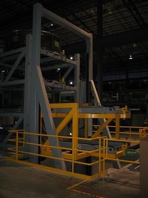 Copper tube basket storage, trolley & retrieval system, 4 level storage units, double stacl elevators - Image 2