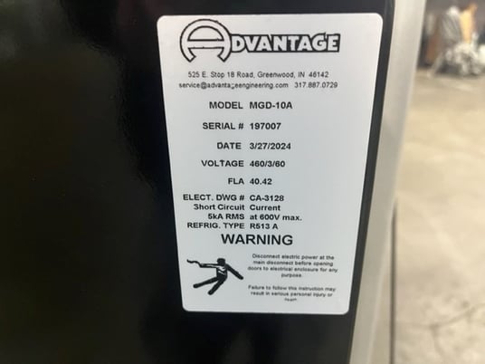 10 Ton, Advantage #MGD-10A, air cooled chiller, R513A refrigerant, new, 2024 - Image 6