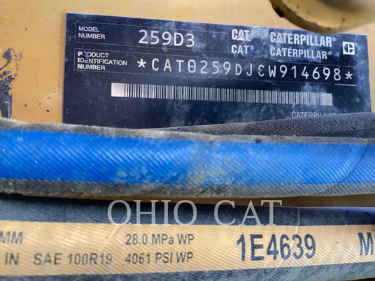 Cat 259D3 C3H2, Skid Steer Loader, 1158 hours, S/N: CW914698, 2021 - Image 6