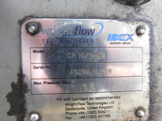 Wright Flow #CP30/0069, 5 HP, 1750 RPM, (2) 1-7/8" inlet/outlet, 12 bar, 460 V. - Image 9