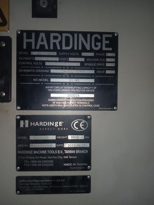 Hardinge, Bridgeport #GX1600, CNC vertical machining center, 63
