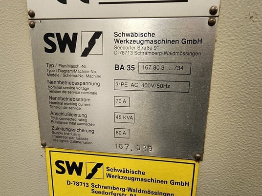 SW #BA35, Machining Center Longbed CNC, 1995 - Image 2