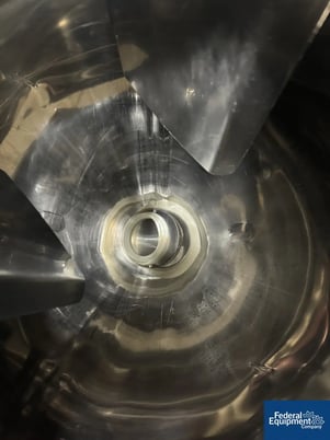 Bohle, 600 liter bin, Stainless Steel, top cover with internal baffles, bottom outlet valve, on cart - Image 7